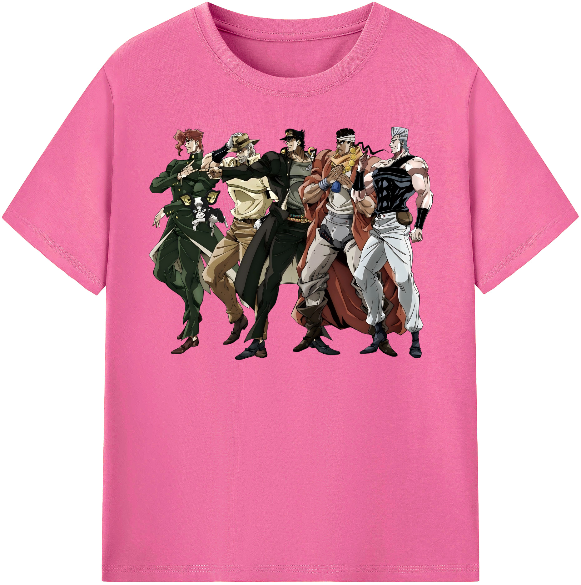 （画像用） ジョジョの奇妙な冒険 JoJo's Bizarre Adventure レディースカジュアルプリントTシャツ（綿100％）